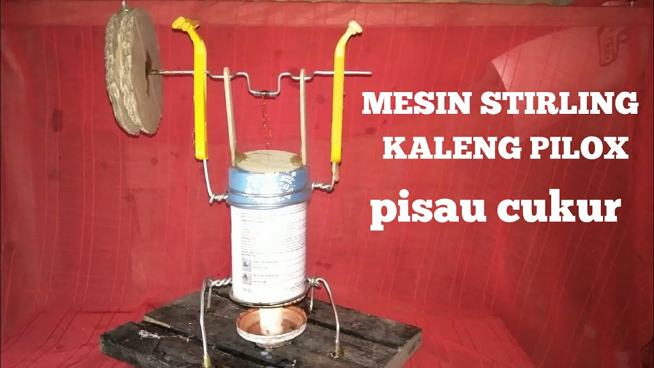 percobaan membuat MESIN STIRLING dari bekas pilox