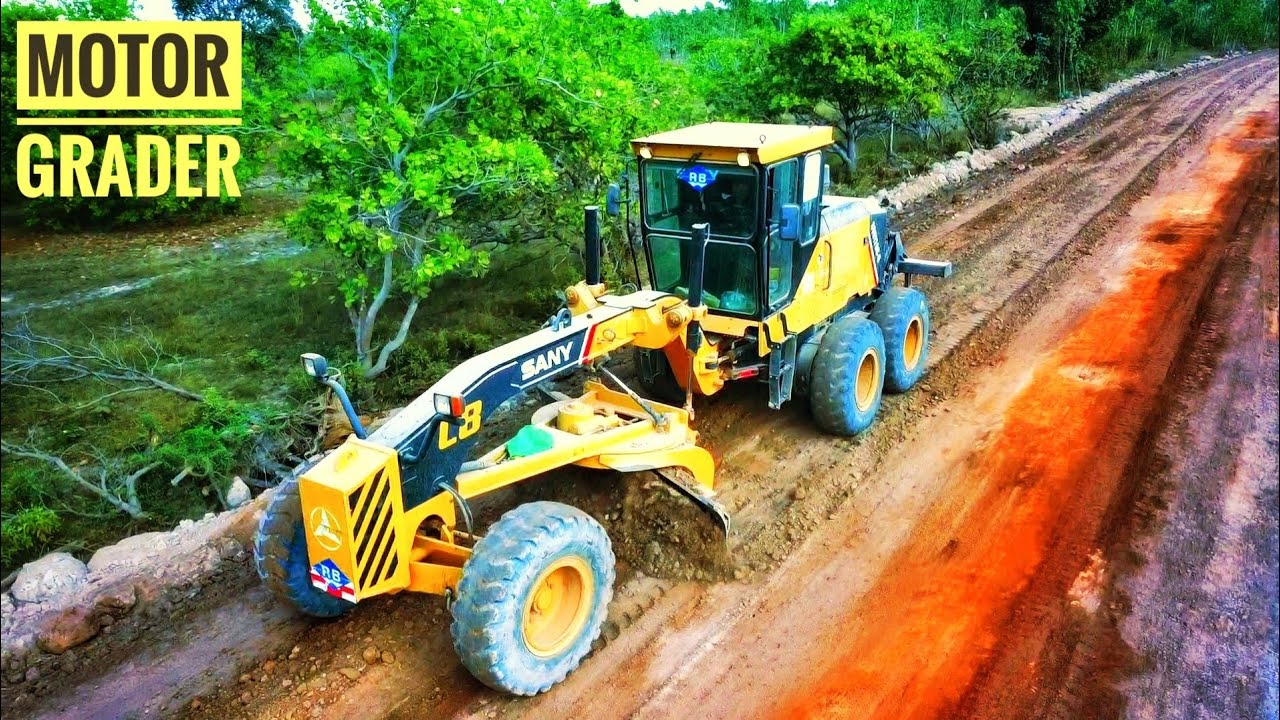 Motor Grader Creating High Quality Road Surface