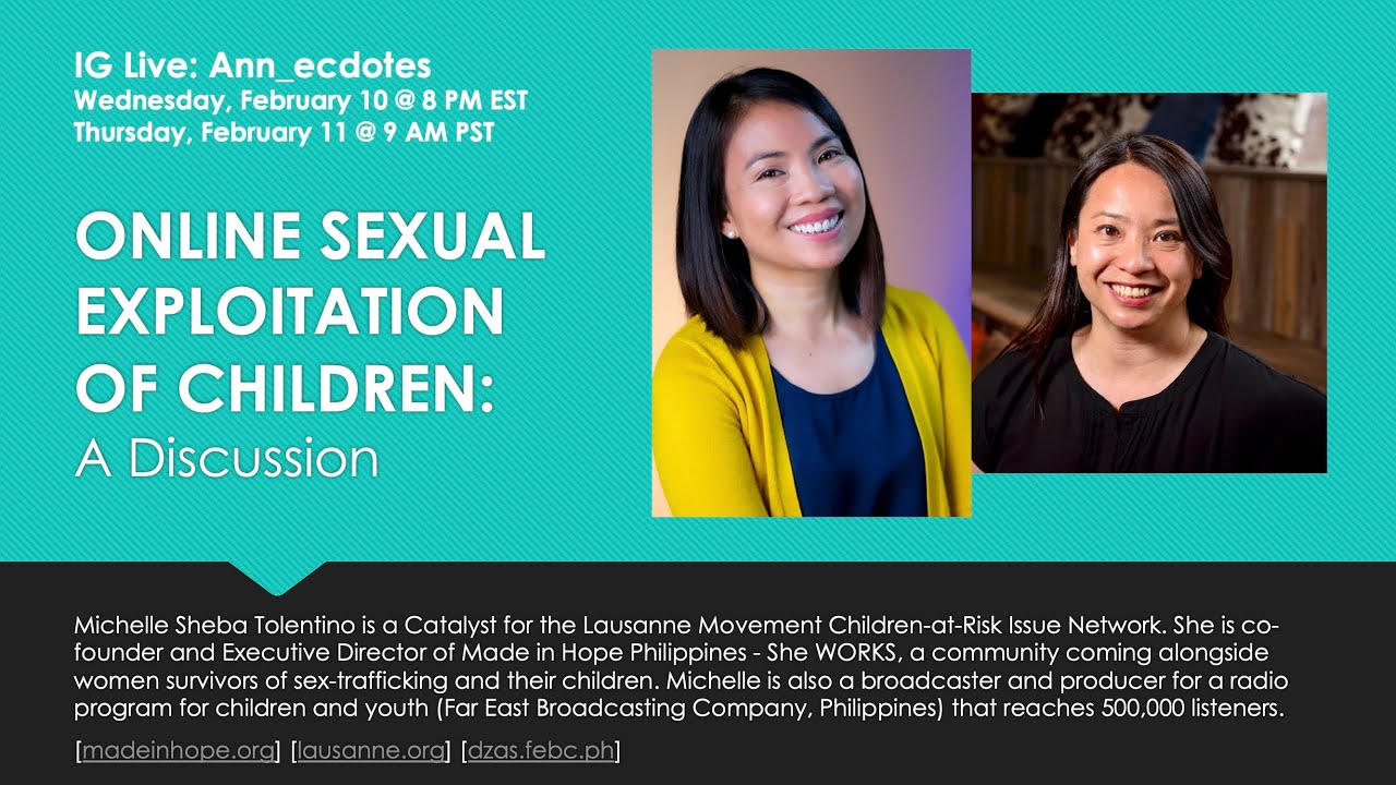 Online Sexual Exploitation of Children, A Discussion with Michelle Tolentino from Made in Hope