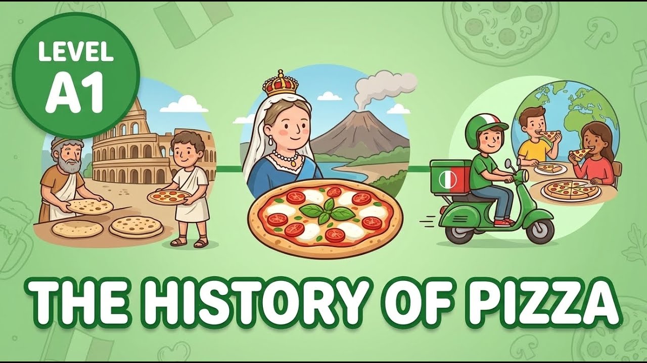 The History of Pizza | Learn English Through Story Level A1 | Graded Reader & Audiobook