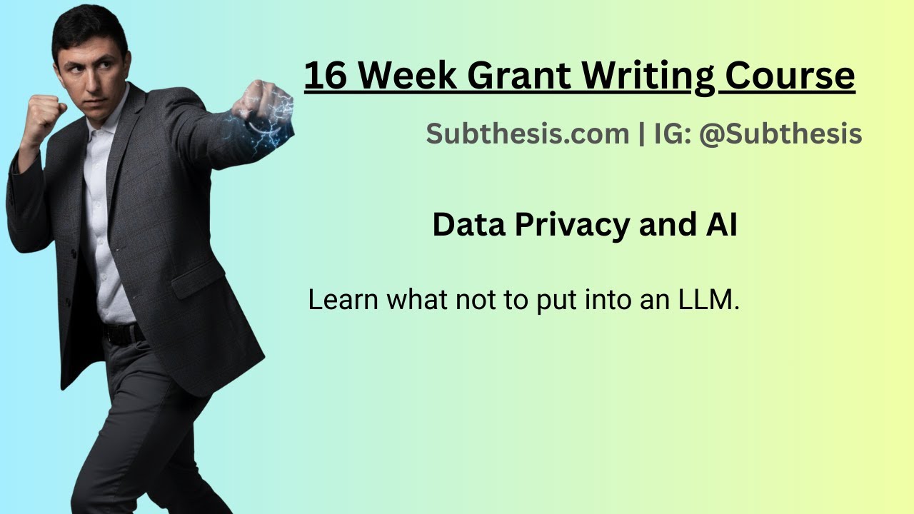 AI Data Privacy - What NOT to Put in an LLM | Grant Architect 16.1