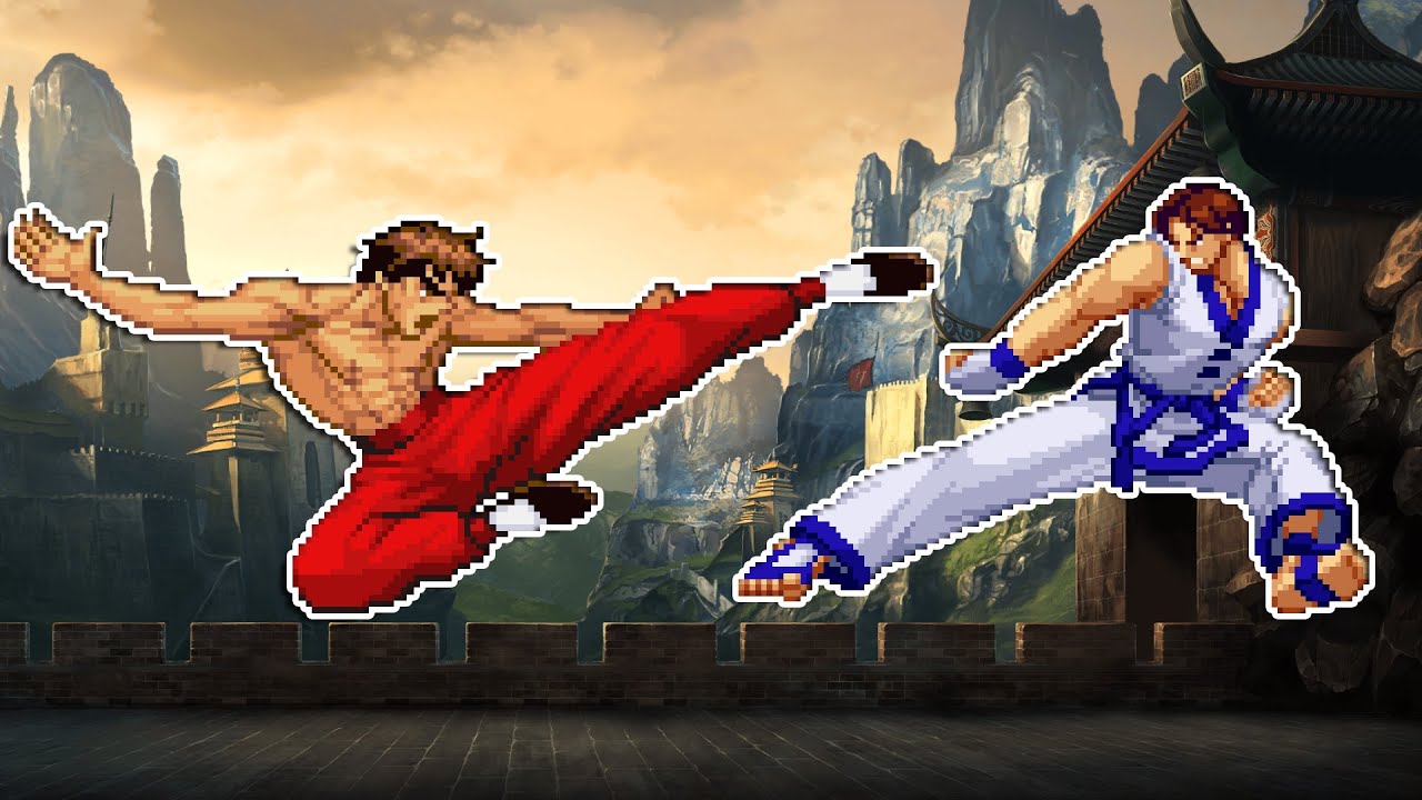 FEI LONG VS KIM KAPHWAN! KUNG FU VS TAEKWONDO! KOF VS SF!