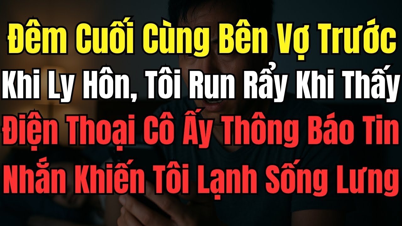 Đêm Cuối Cùng Bên Vợ Trước Khi Ly Hôn, Tôi Run Rẩy Khi Thấy Điện Thoại Cô Ấy Thông Báo Tin Nhắn Khiế