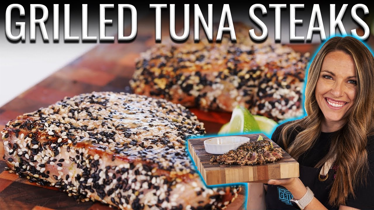 Sesame Crusted Grilled Tuna Steaks on the Kettle!