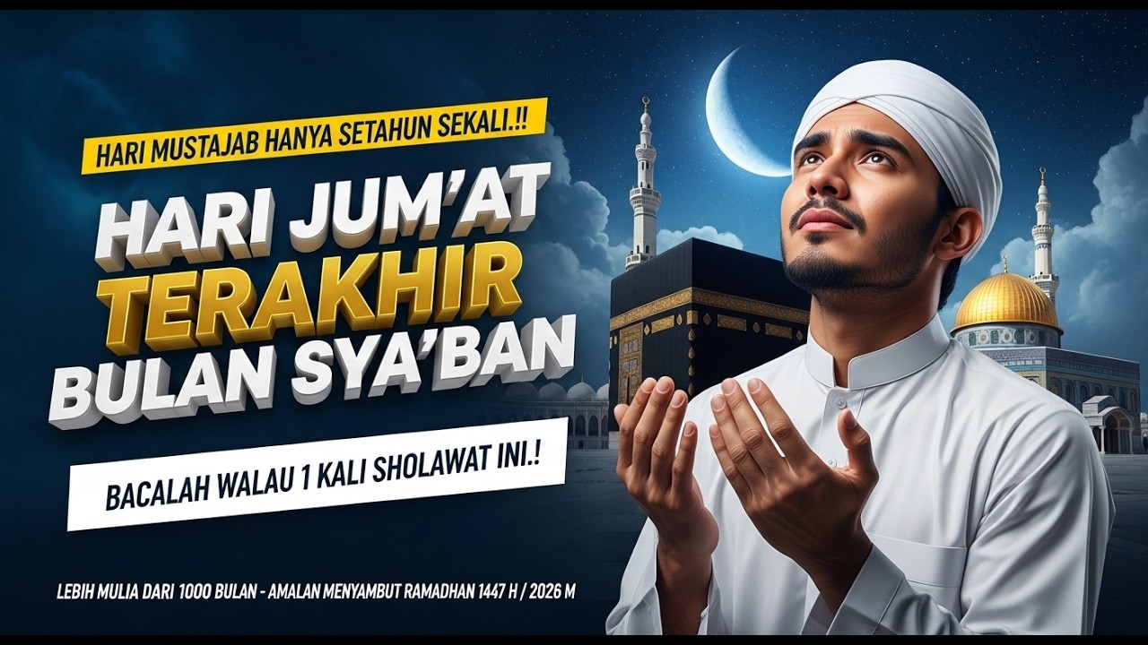Hari Jum'at Terakhir di Bulan Syaban rugi tidak membaca sholawat ini walau 1x