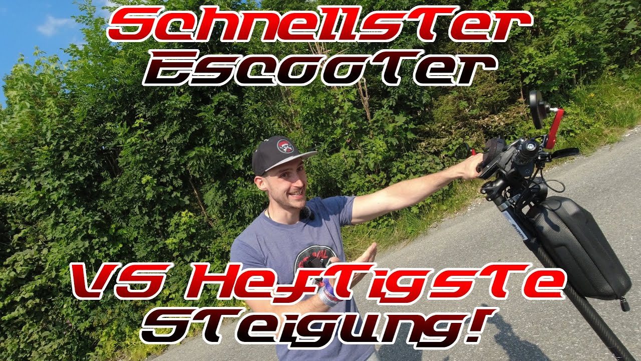 Steigungstest Extrem mit den schnellsten Escootern der Welt