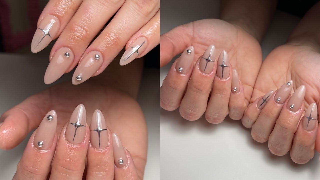 Simple Chrome Nail Art | Gel X Extensions | Recreating @reumeenail