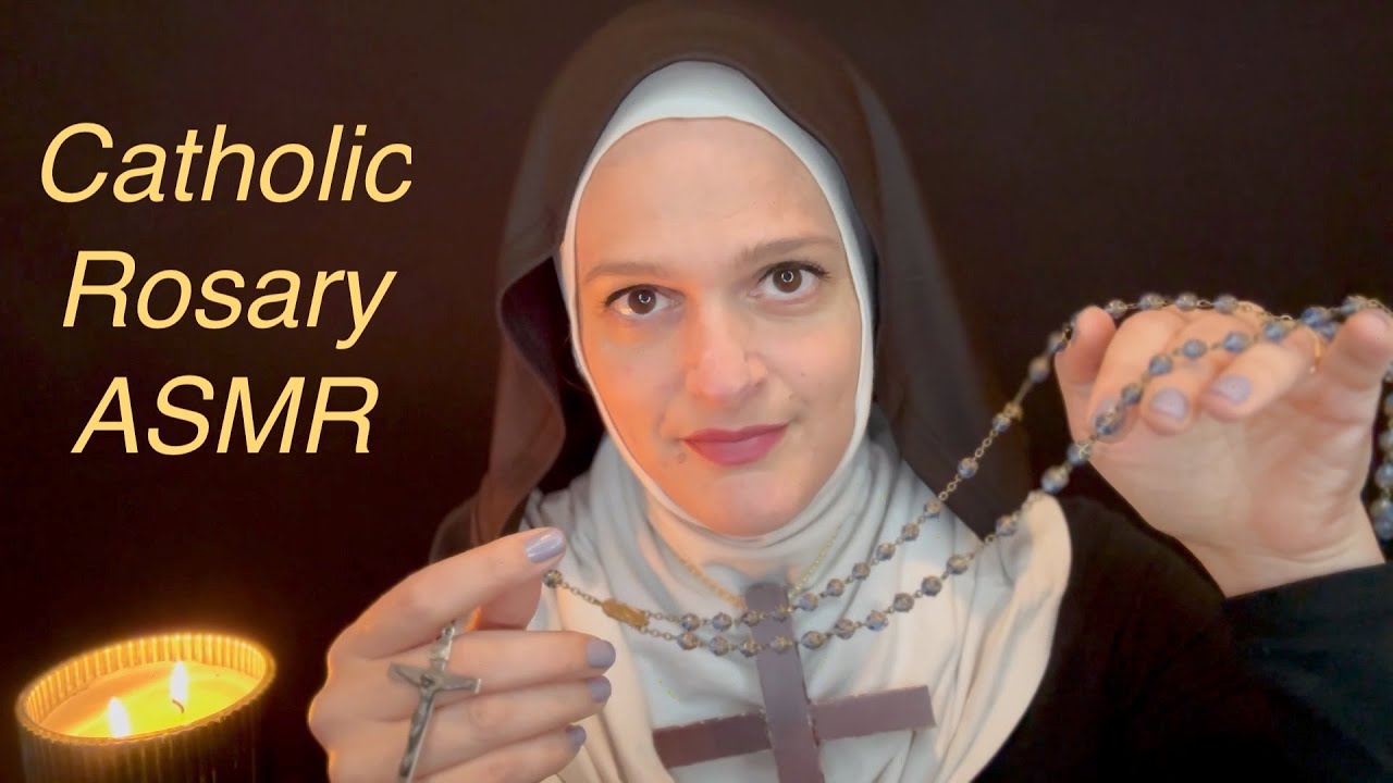 ASMR | Полная молитва на Розарии | Католическая атмосфера + свеча | Сильная молитва с сестрой