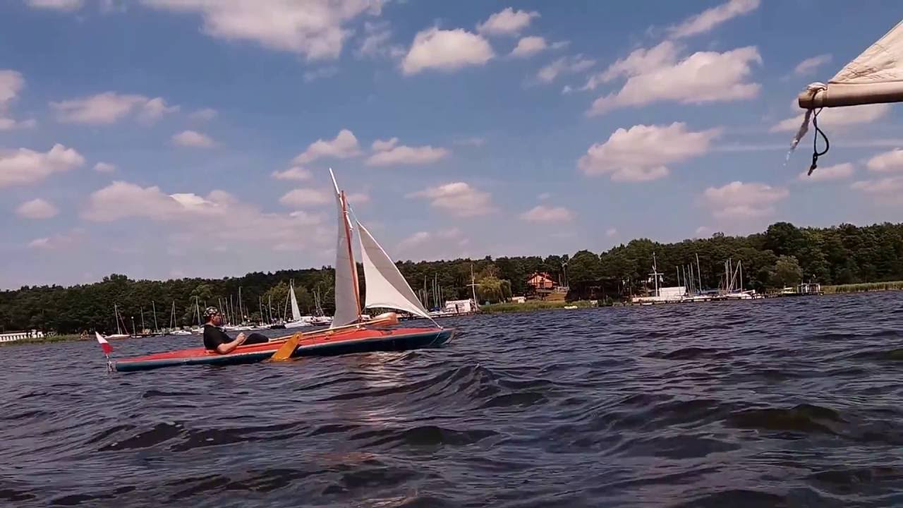 Relaks na Sławskim jeziorze - Kajaki z żaglami :)