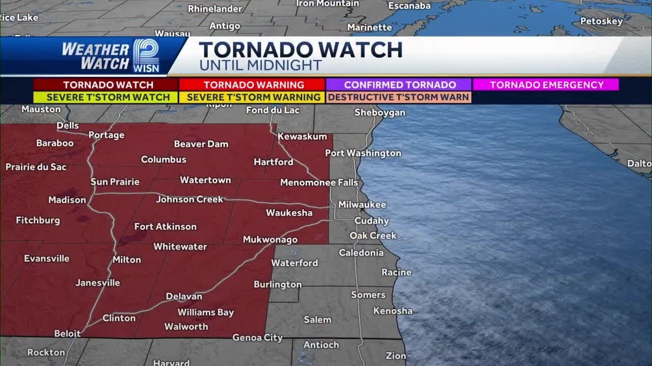 Wisconsin severe weather and possible tornadoes