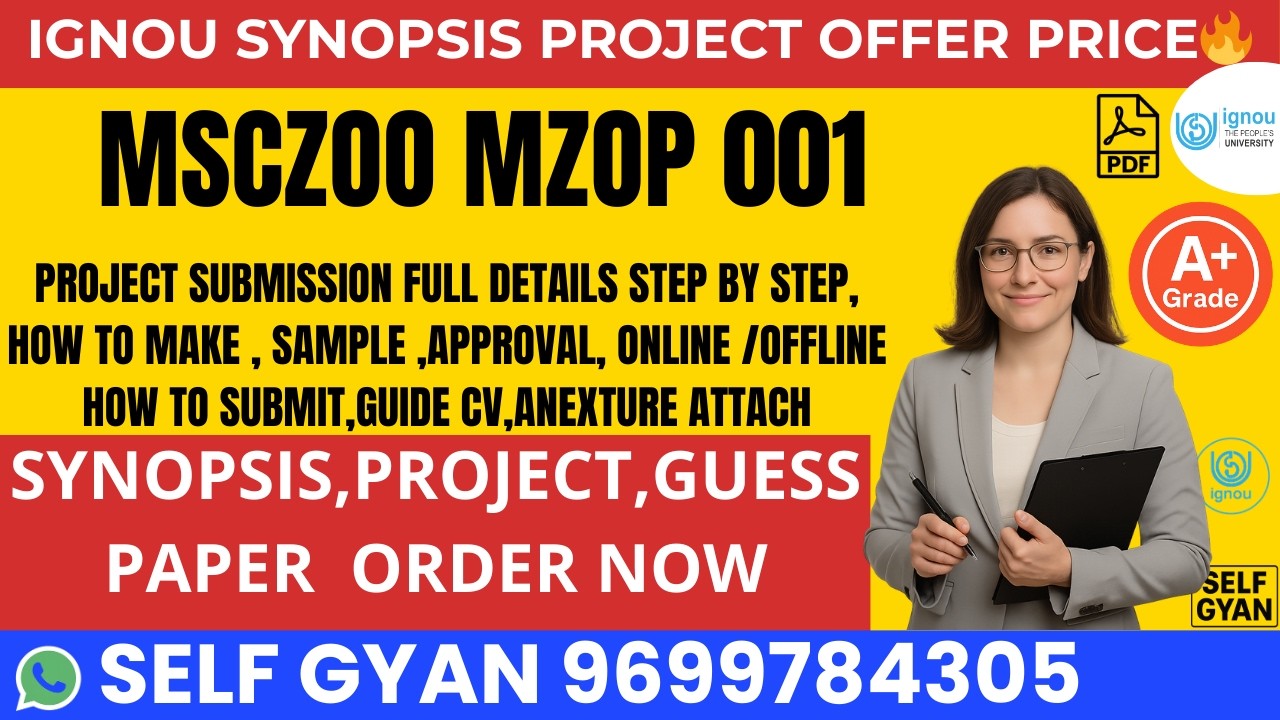 MSCZOO MZOP 001 IGNOU Project Submission 2026 🔥 Full Process + Format + PDF Download Guide