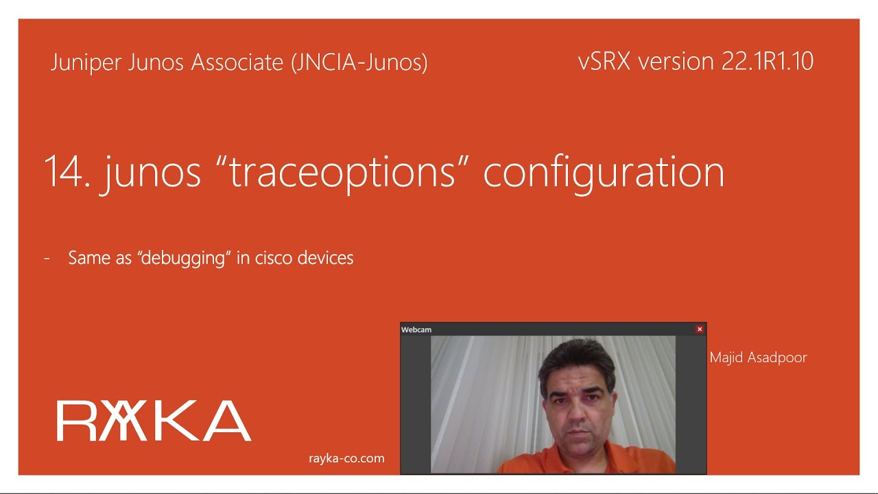 14. junos “traceoptions” configuration