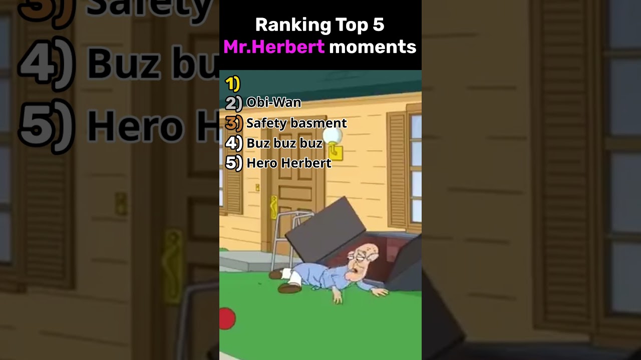 Top 5 HILARIOUS Mr. Herbert Moments in Family Guy! 😂 #familyguy #funny