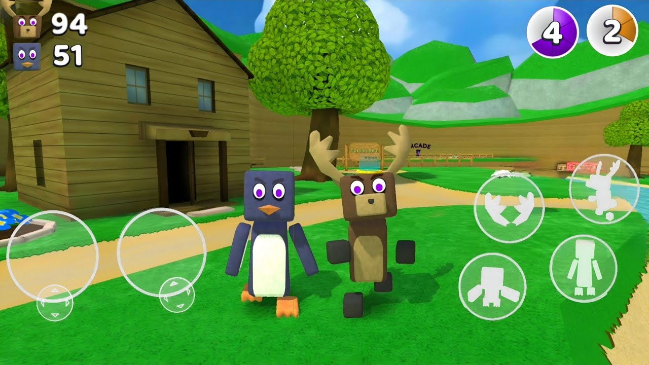 Super Bear Adventure Gameplay Walkthrough - King Reindeer & penguin