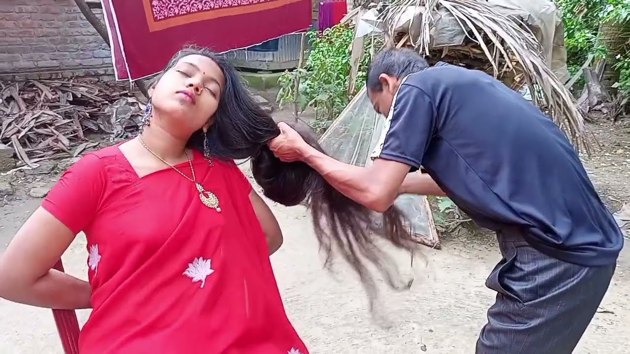লাল শাড়ি পরা চুল পুরোটা খোলা কিডন্যাপ করে দুই হাত বেঁধে llHair play   Most Request video ll
