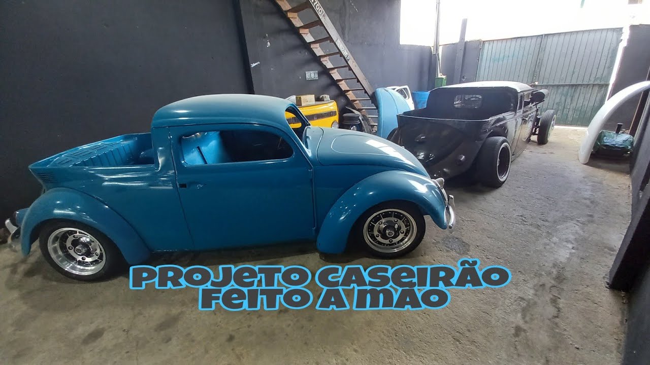 fusca azul  pick-up  / fusca ratlook volksrod picape.