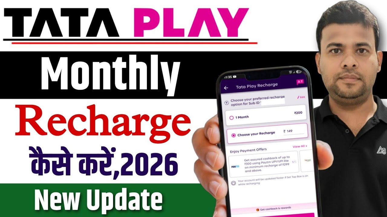 Tata Play App Me Monthly Recharge Kaise Kare 2026 | How To Recharge Monthly Pack In Tata Play App