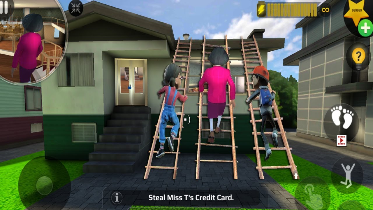 Scary Teacher 3D - New updater - troll Miss T fell face down so fun part 5411#scaryteacher3d