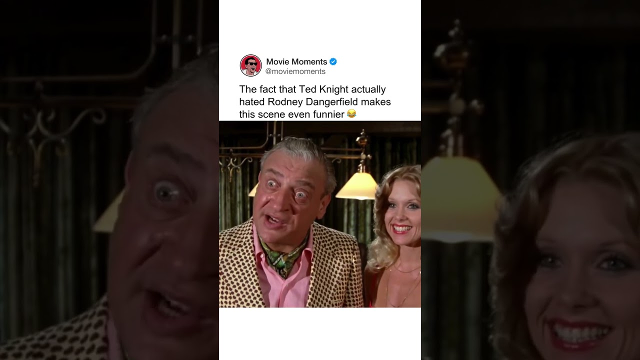 The fact that Ted Knight actually hated Rodney Dangerfield makes this scene even funnier 😂