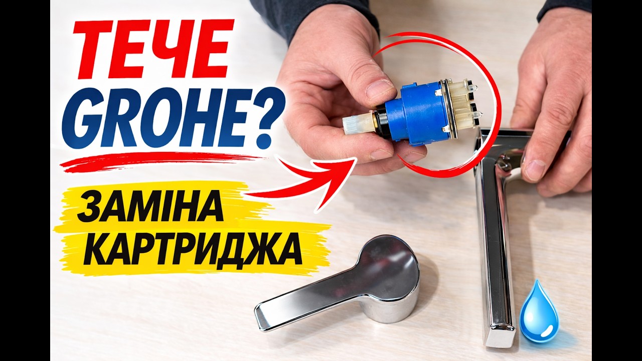 Ремонт змішувача Grohe — заміна картриджа за 3 хвилини