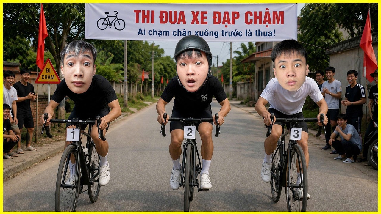 Văn Huỳnh | Cuộc Thi Đua Xe Đạp Chậm | Thắng Nhận 2 Triệu VND