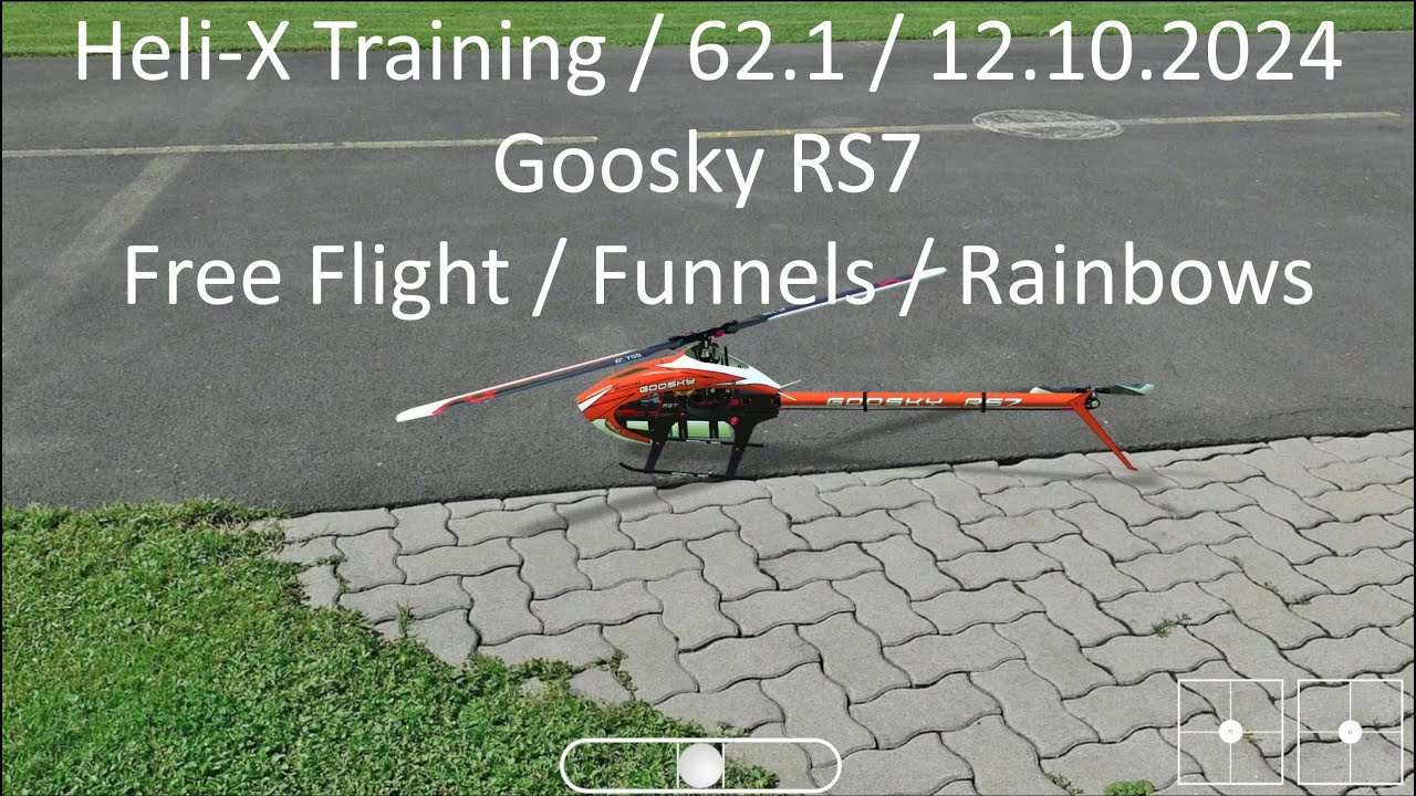 Heli-X Training / 62.1 / 12.10.2024 / Goosky RS7 / Free Flight / Funnels / Rainbows