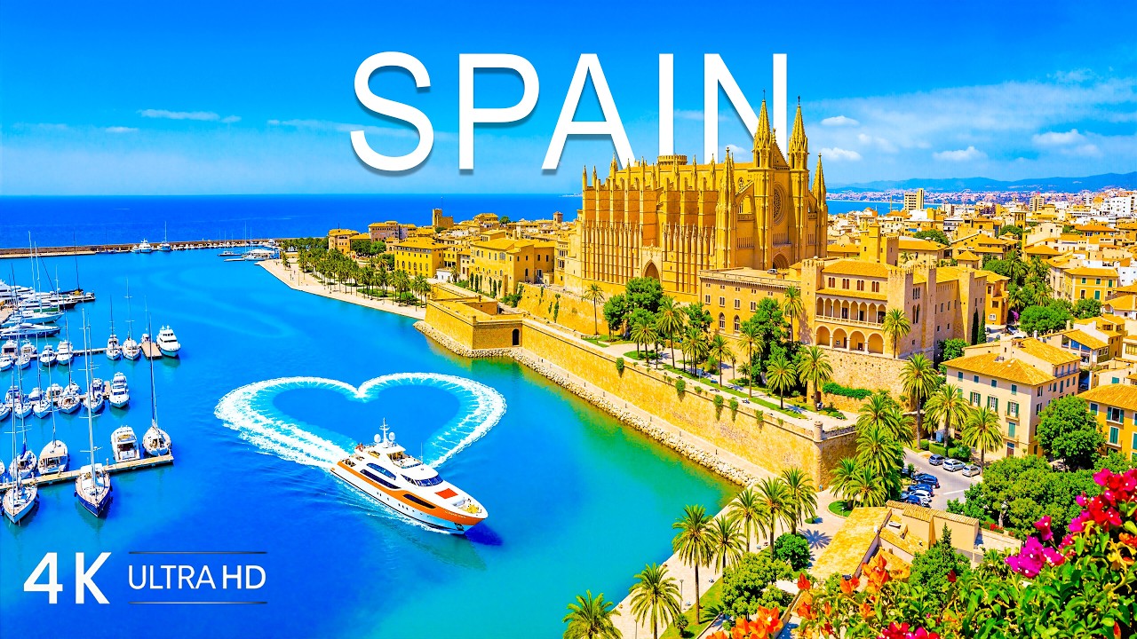 [4K] Spain 🇪🇸 Mediterranean Coast & Iconic Cities | Beaches & Architecture