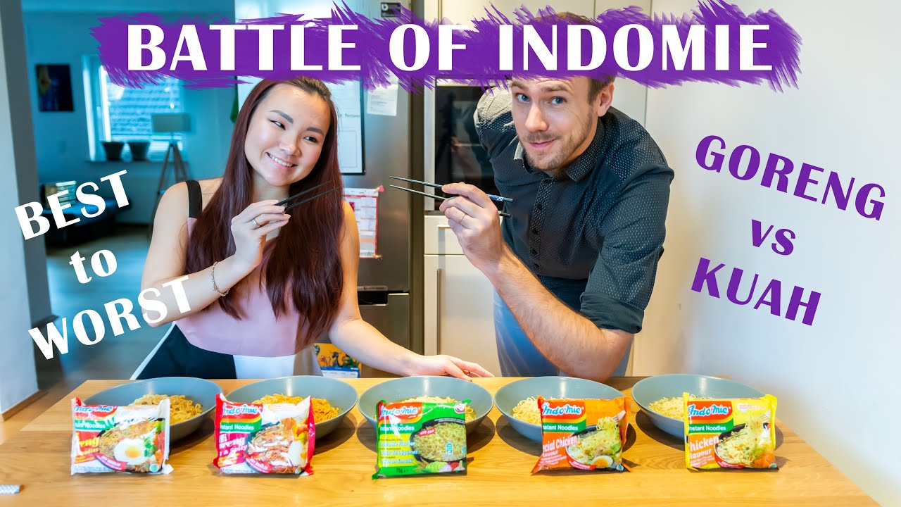 German Tries and Rates Indomie | Bule Jerman Makan Indomie | Indonesian-German Couple // Episode #13