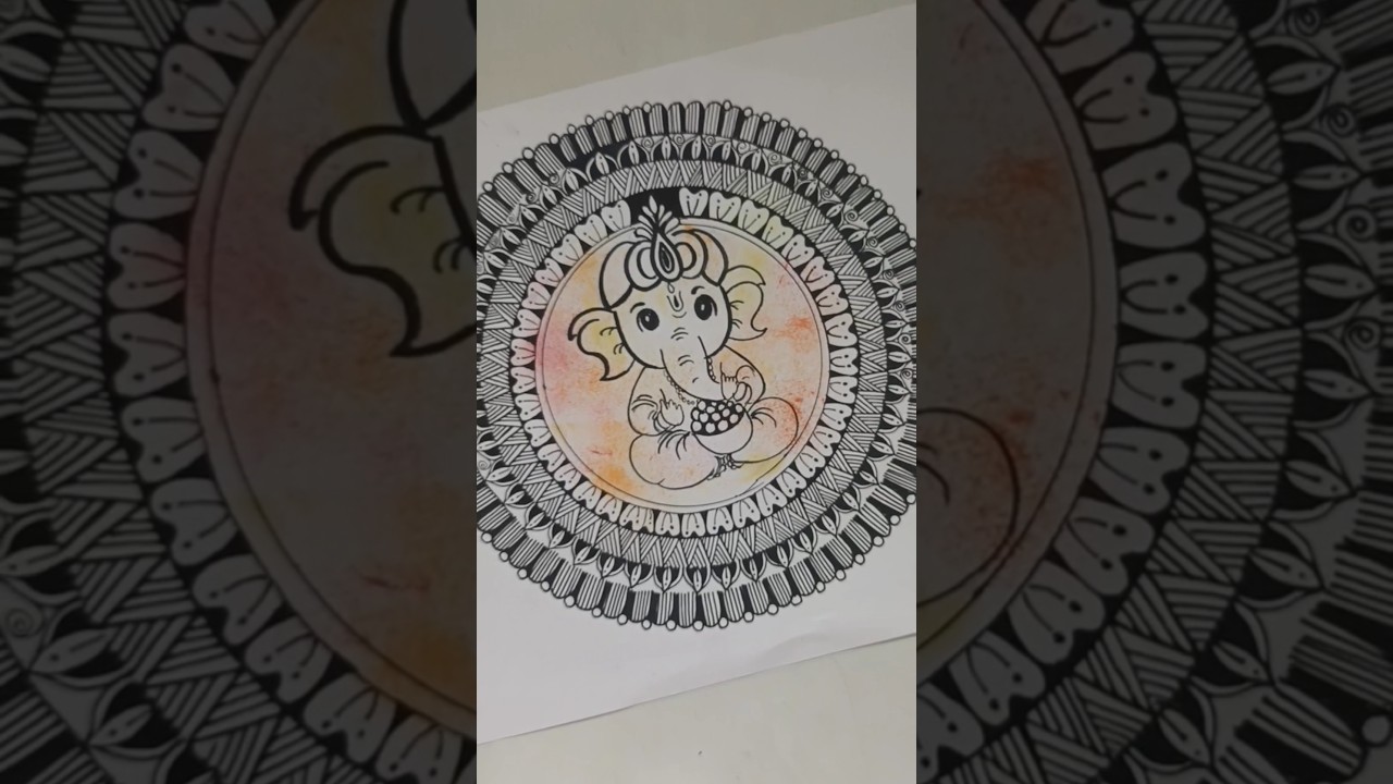Mandala art with bappa 💗#art #drawing #mandalaart#mandala #ganeshchaturthi#ganpati #bappamorya#viral