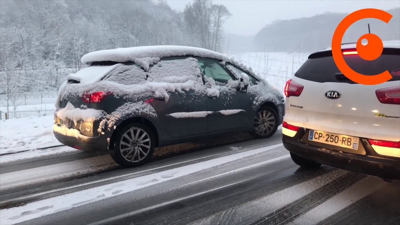 Chutes de neige et circulation bloquée (6 février 2018, Vélizy-Villacoublay, France)