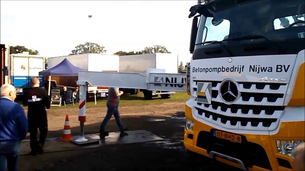 Demo betonpomp over grote afstand op Truckersdag 2016