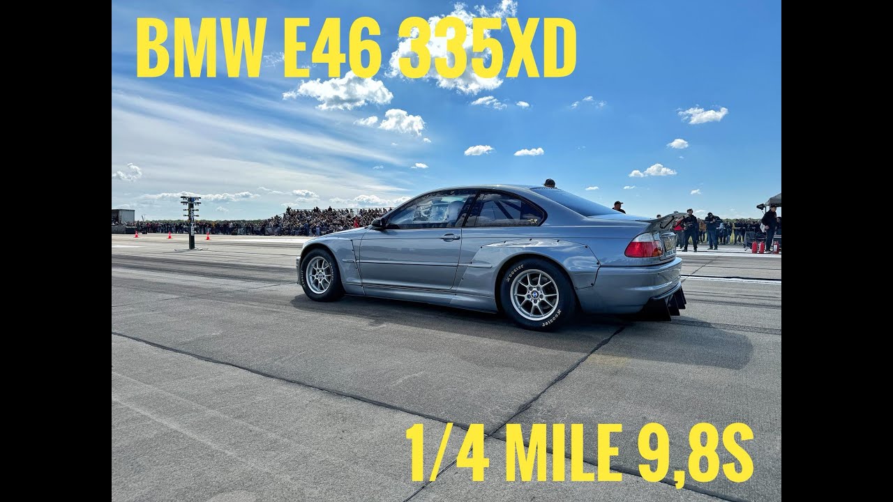 BMW E46 335xd VIESPARUL 1/4 mile Drag Rare 9,8s powered by Complete Chip
