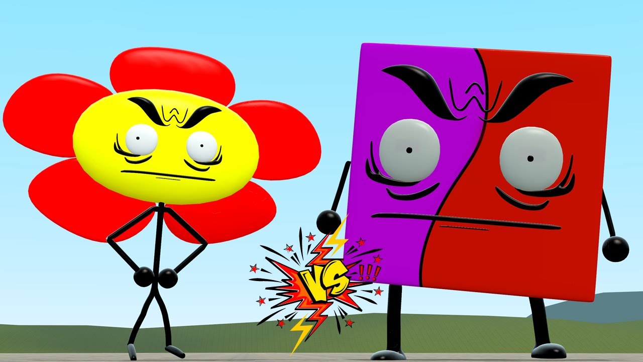 Fight Between Monster Book 3D Memes vs Monster Flower 3D Memes Battle For Dream Island in Gmod