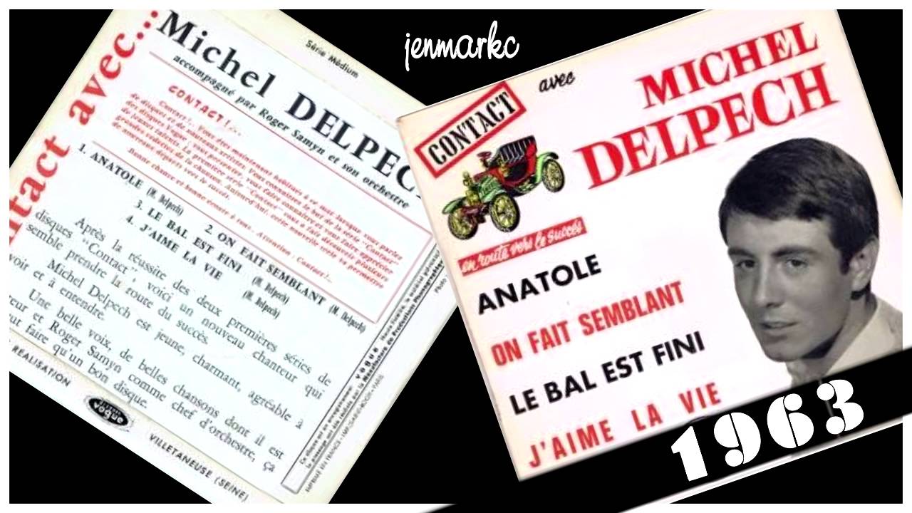 Michel DELPECH à 17 ans - On fait semblant 1963 -(1er  disque )