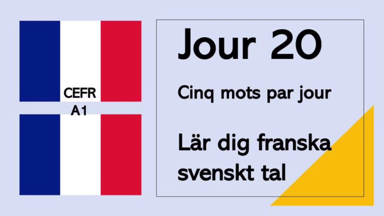 Jour 20 - Au café del 7 - Cinq mots par jour - Lär dig franska med Marie Rödemark