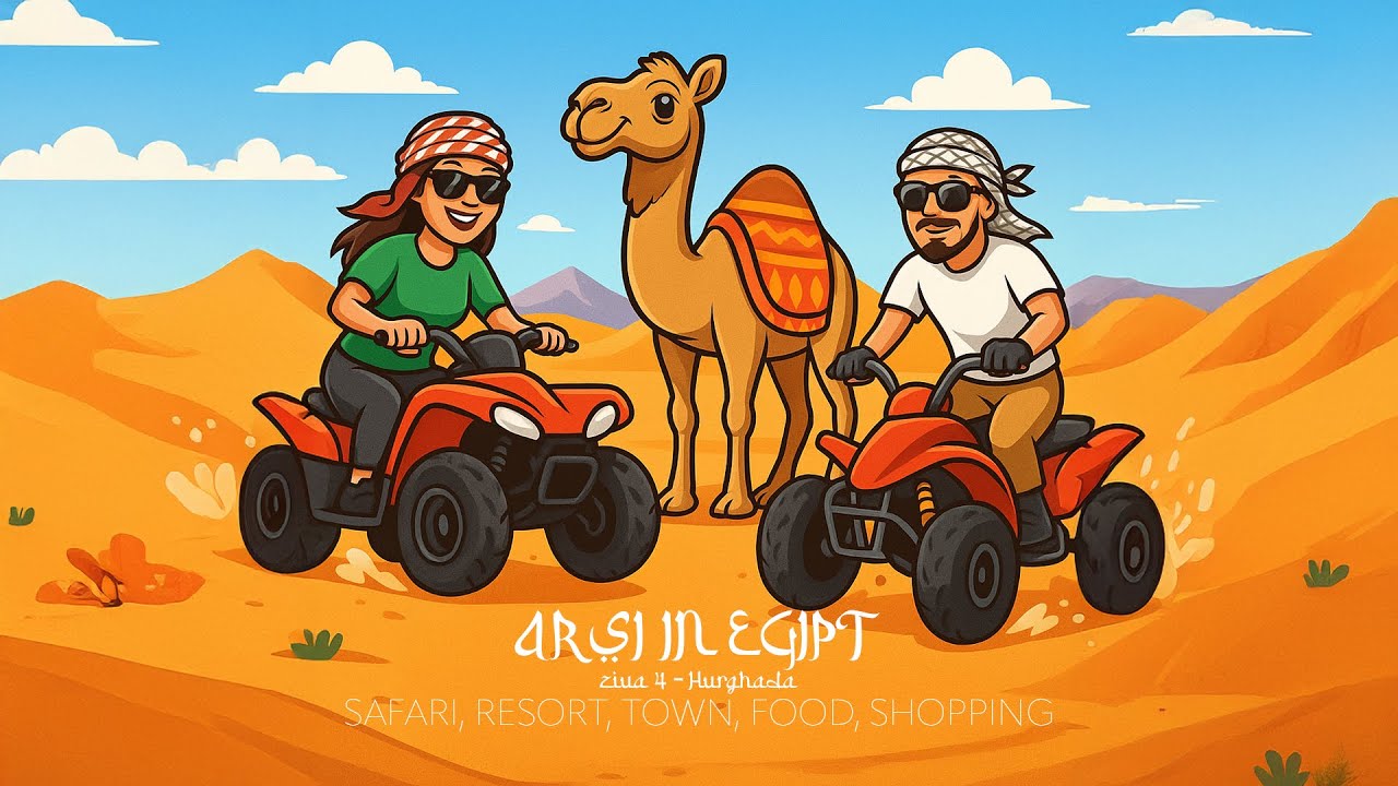 SAFARI ÎN EGIPT 🏜️ | Ziua 4: Buggy, Quads, cămile, sat beduin, piscină & plimbare prin Hurghada