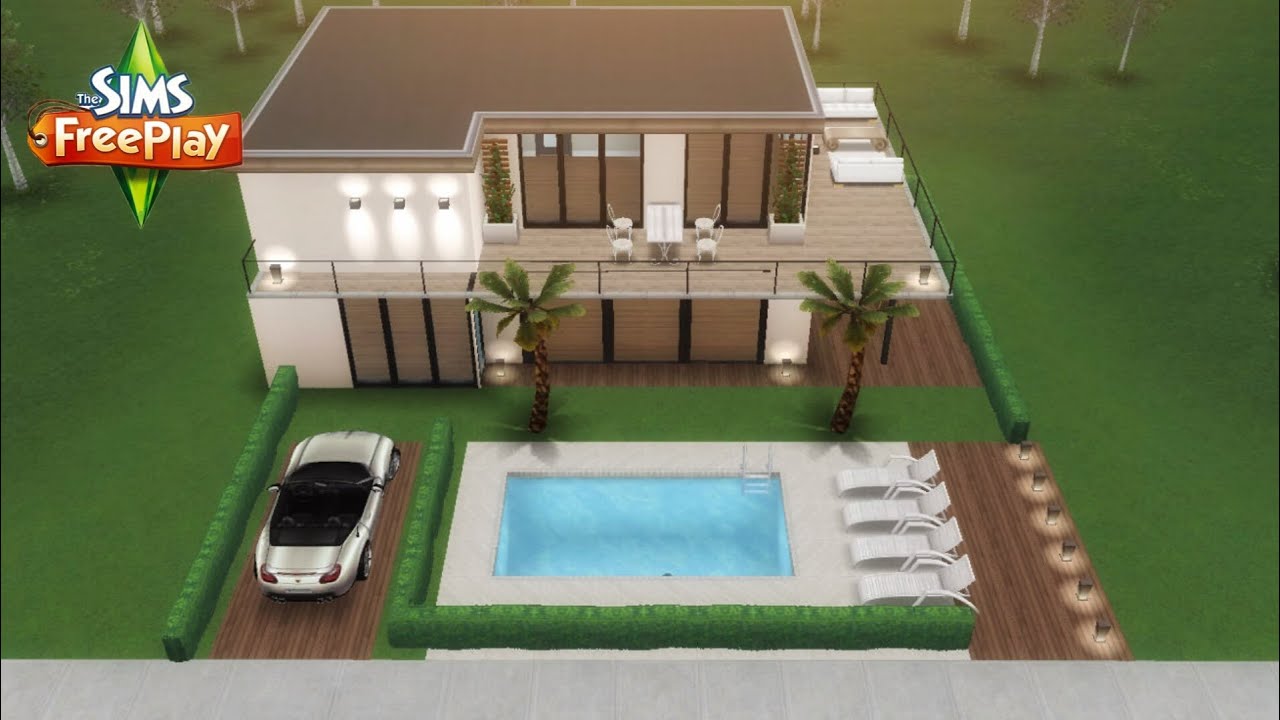 Mansão Moderna || Tutorial De Construção || THE SIMS FREEPLAY ⚒️