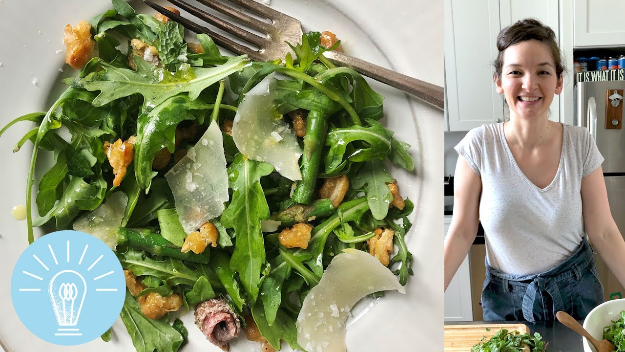 Asparagus & Crispy Beans With Mint & Grana Padano from Allison Arevalo | Genius Recipes