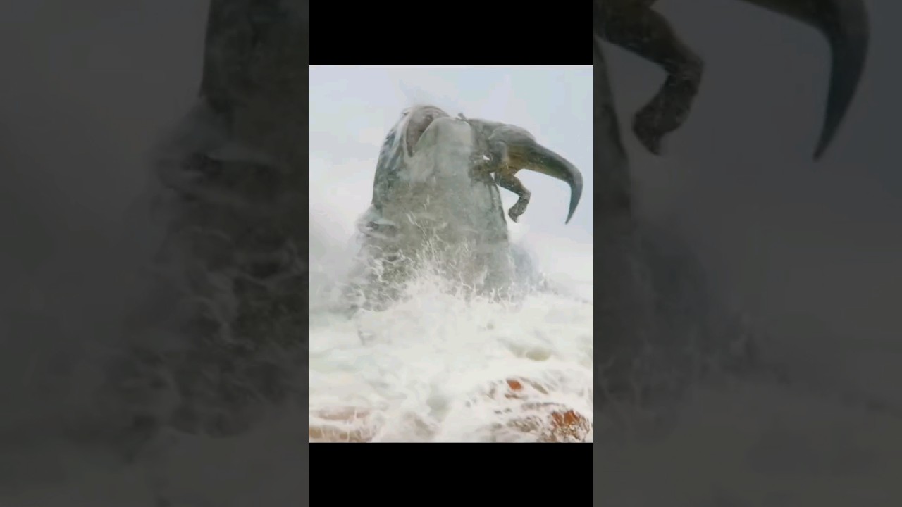 Megatubarão come um T-Rex 