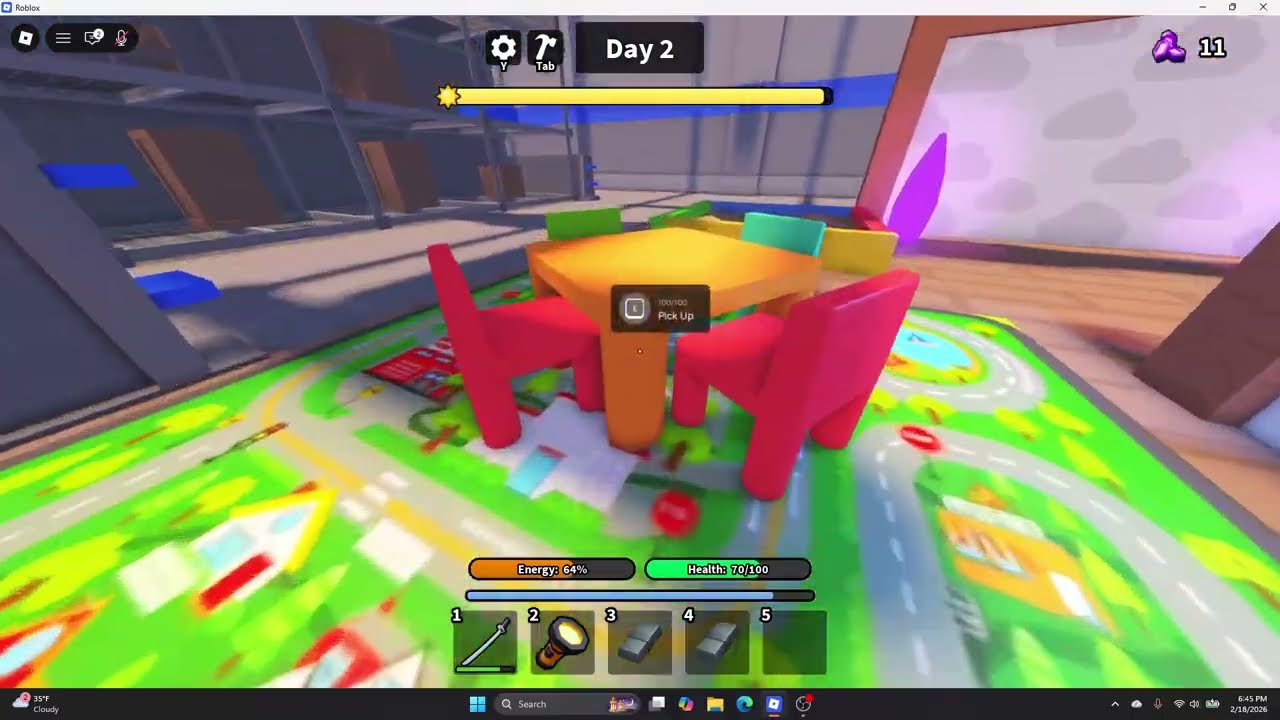Beating a game on Roblox ￼