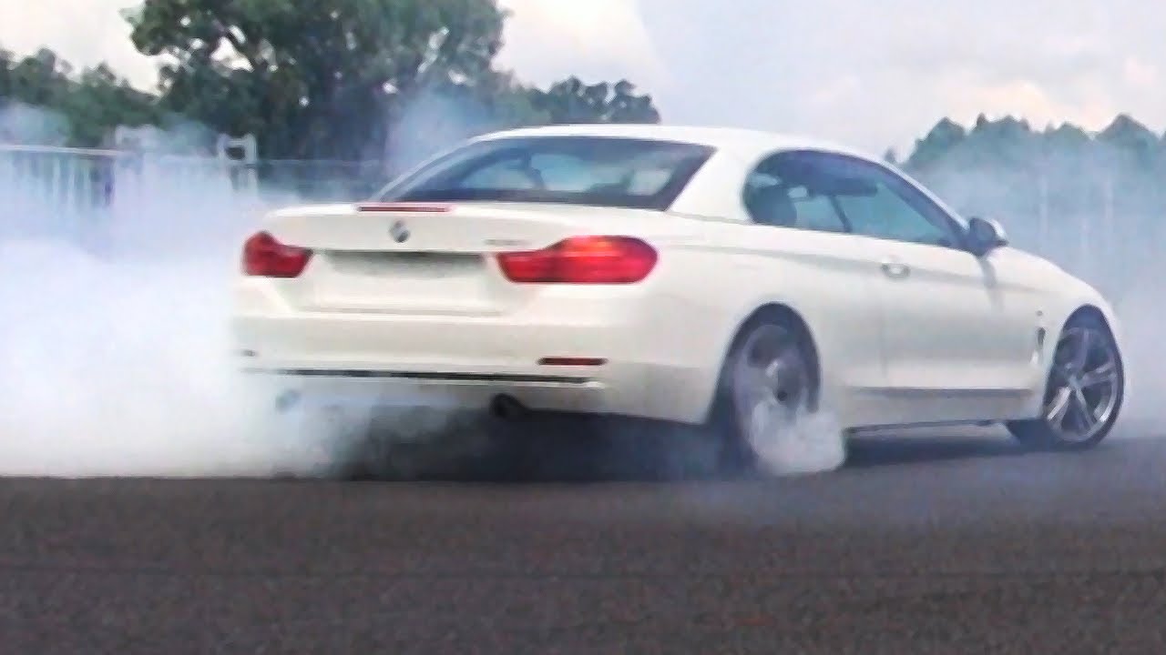 BMW 435i in Action - Review - Acceleration Onboard Autobahn Sound F33 Cabrio Donuts Burnout