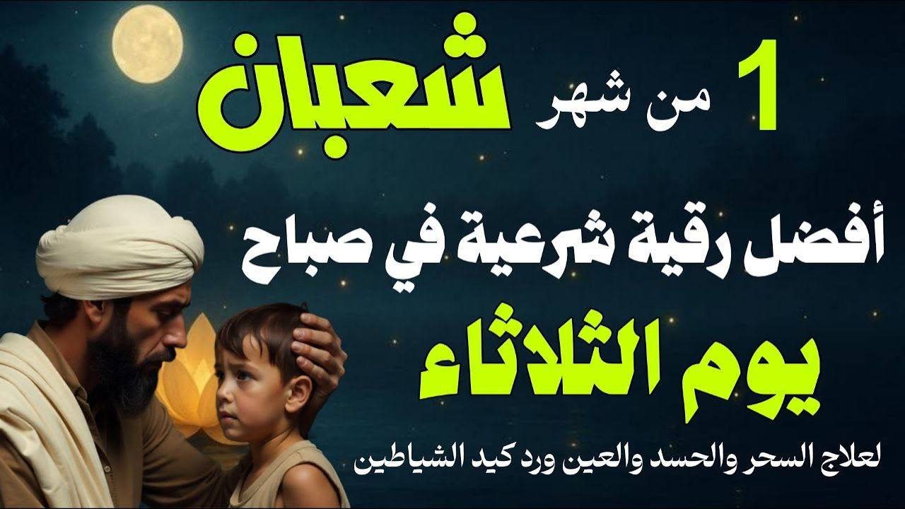 أفضل رقية شرعية في صباح يوم الثلاثاء - 1من شهر شعبان لعلاج الحسد والسحر والعين وتحصين البيت والأولاد