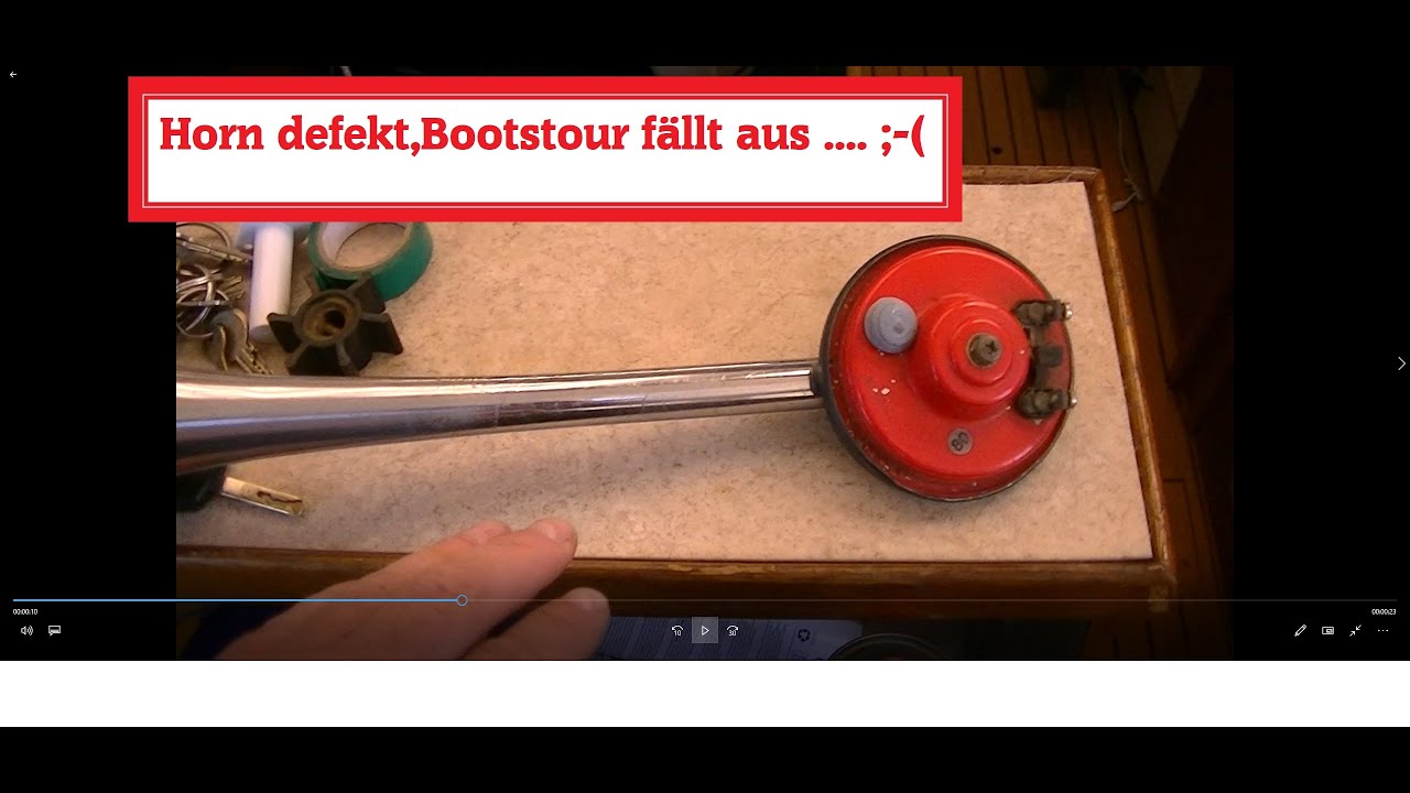 Horn defekt, Boot, Elektrohorn, Hupe
