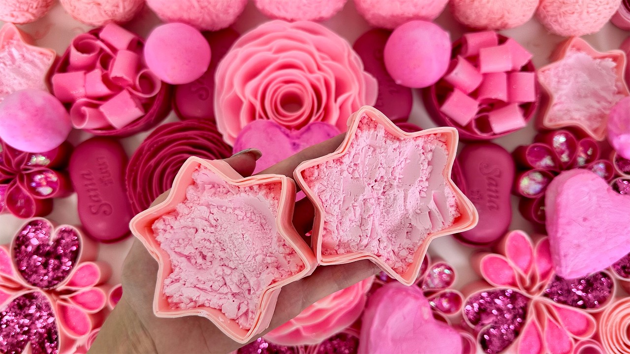 ASMR SOAP ★ Compilation set soap ★ Crushing soap boxes with glitter, foam & starch ★ Clay cracking ★
