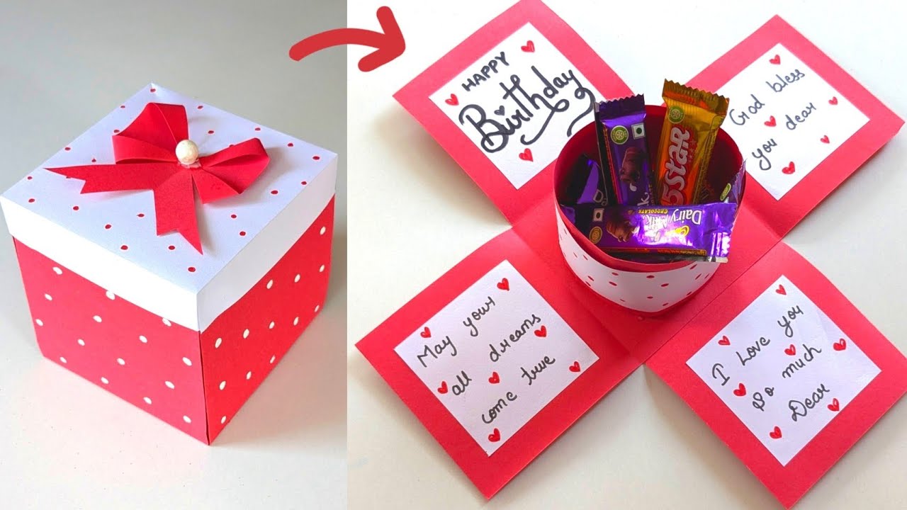 Happy Birthday Gift Box Ideas for a Friend/ Easy Birthday Card Making Ideas/ DIY Birthday Gift Ideas