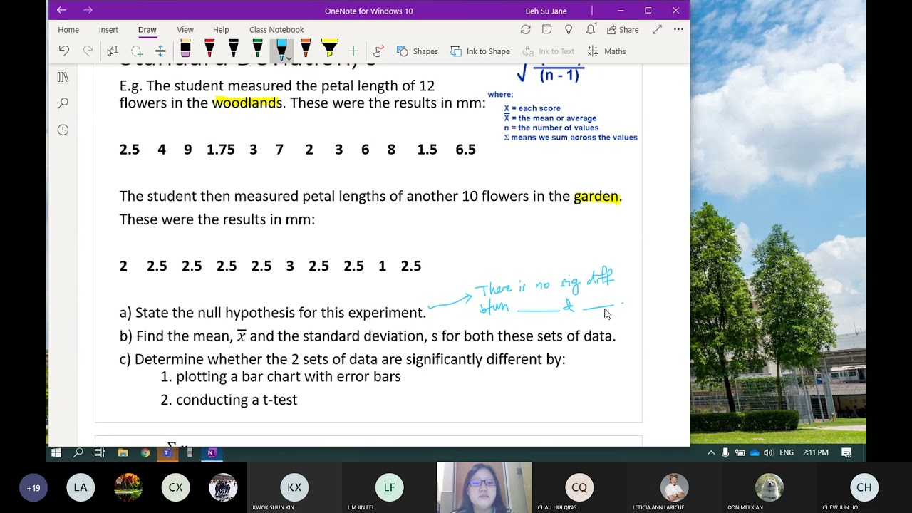 Chap 17 (Part 1b) Stats and t-test | Cambridge A-Level 9700 Biology