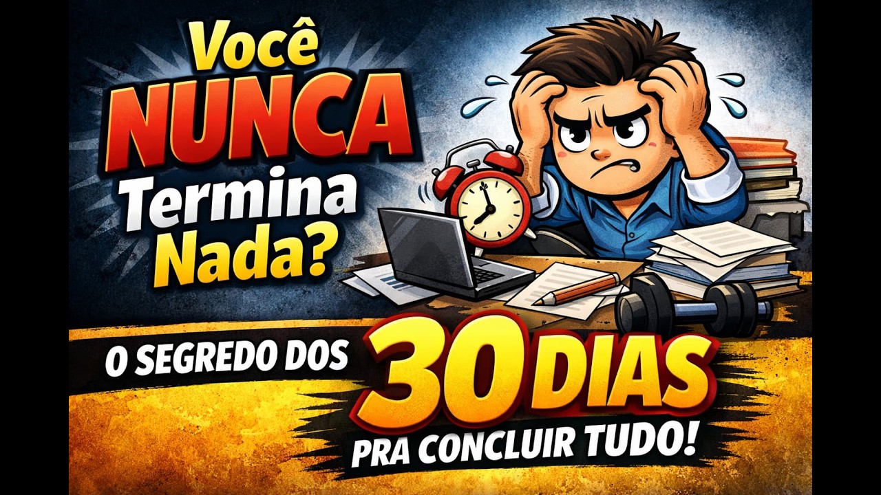 Você nunca termina nada Descubra o segredo dos 30 dias para finalmente concluir tudo!