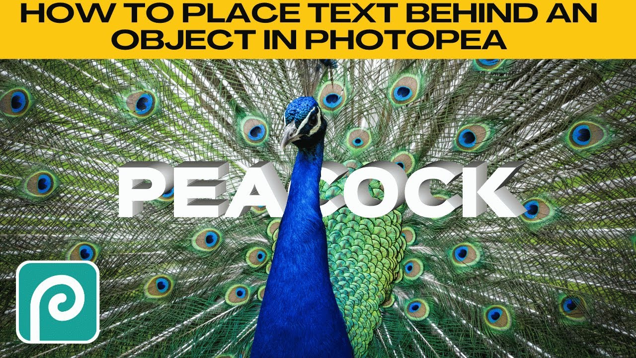 How to Place TEXT BEHIND an OBJECT in Photopea