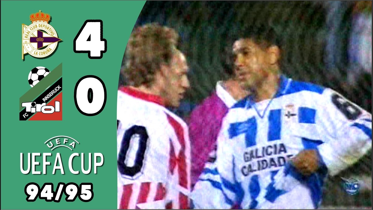 Deportivo 4-0 Tirol Innsbruck | Goles y entrevistas | 1/16 (vuelta) Copa Uefa 94/95
