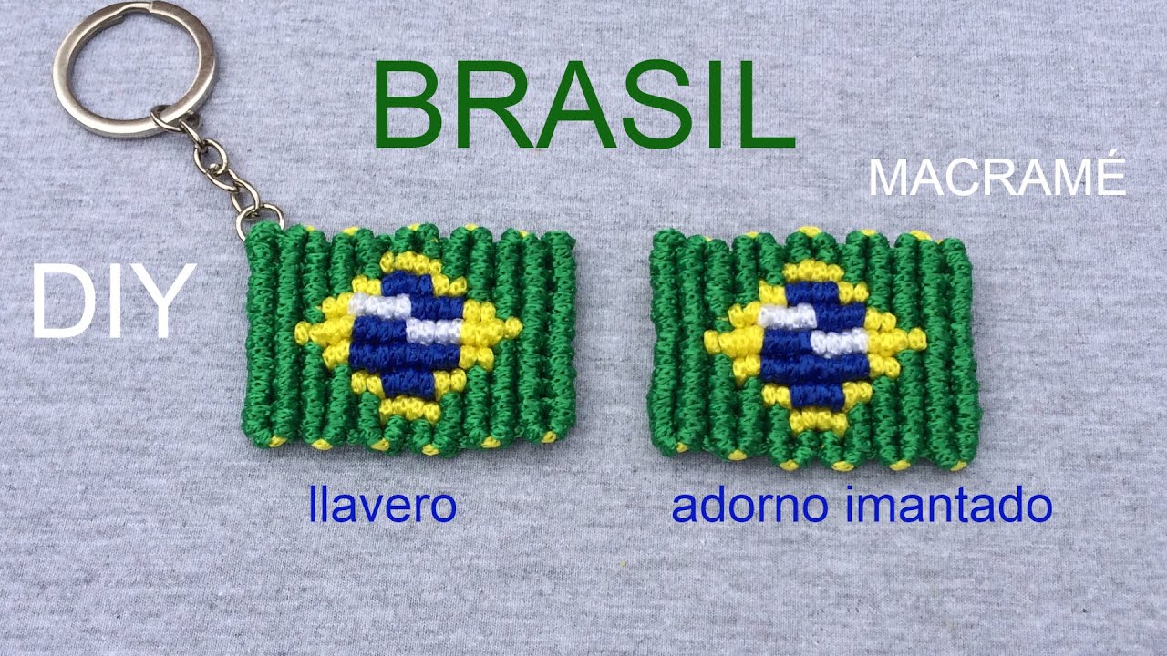 Llavero macramé 🇧🇷 Brasil